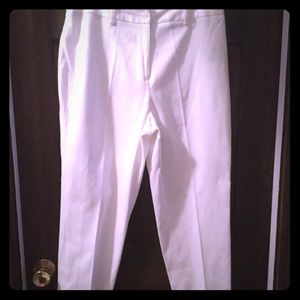 Crisp white cropped pants